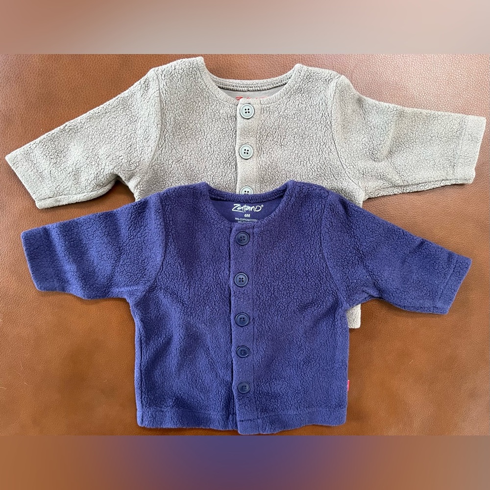 TWO Zutano Baby Cozie Jackets (3-6 mos)